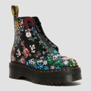 Dr. Martens Sinclair Boots Shoes Floral Mashup Leather Platform Combat Street 5